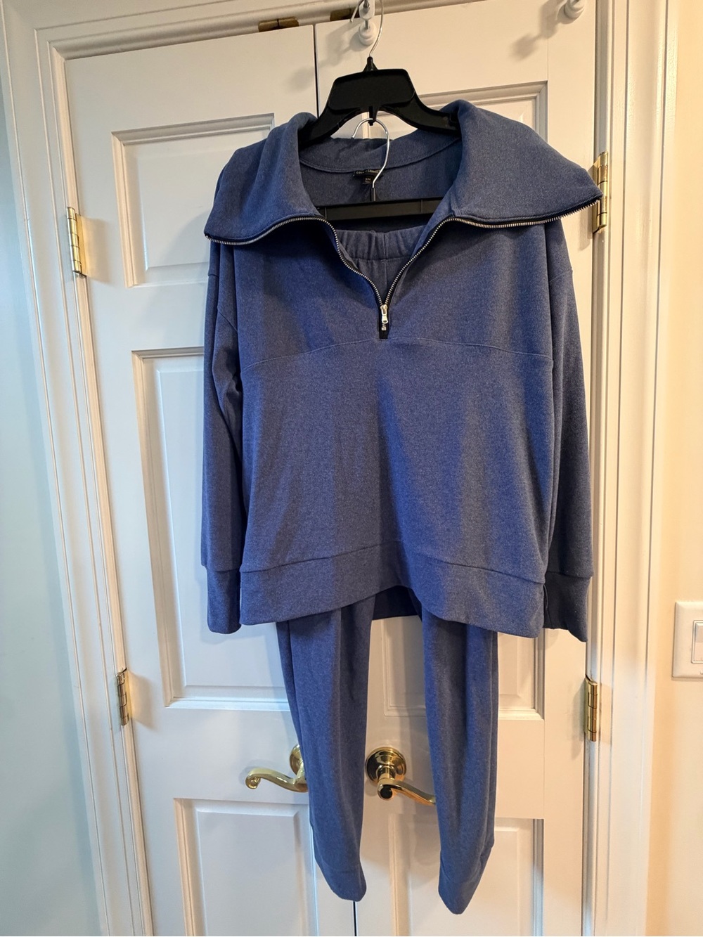 Coco + Carmen Blue Relaxed Half-Zip Track Set